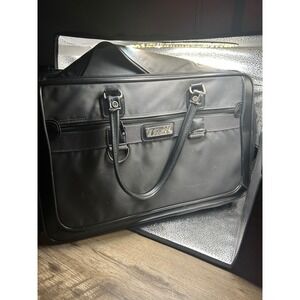 Verdi Black Nylon Briefcase Laptop Bag Professional Business Messenger Tote